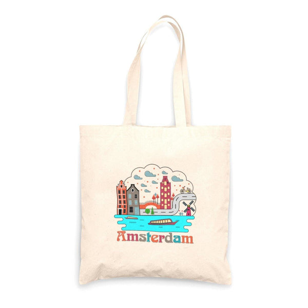 Amsterdam | Linen Tote Bag - The City Tees